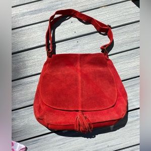 Brand new Raj red Suede Fringe Purse (NWT)